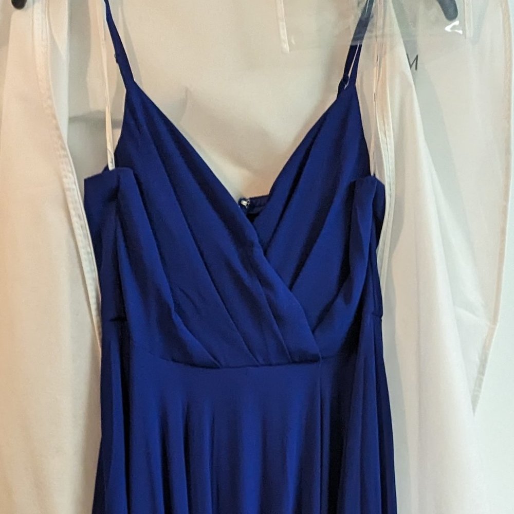 Royal blue chiffon gown